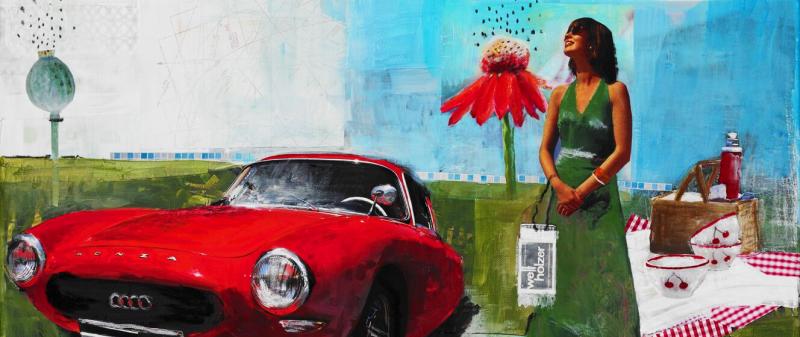 Happy Life - Collagenmalerei