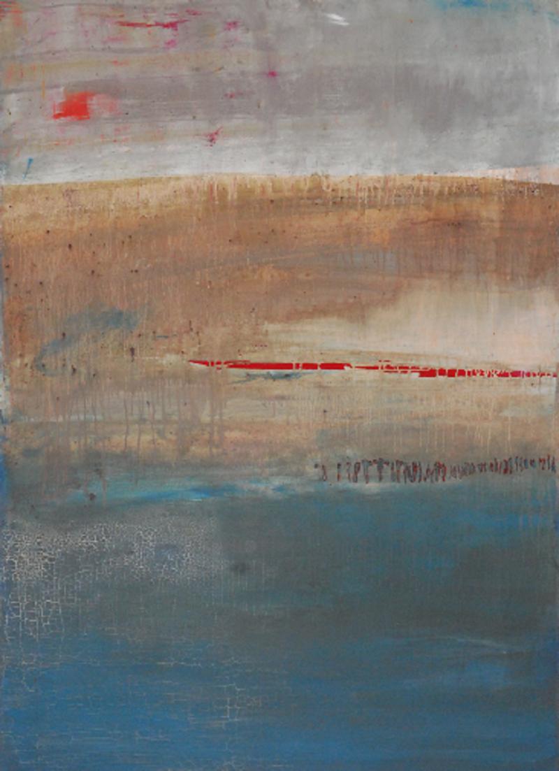Abstrakte Malerei in Acryl, Lack und Öl