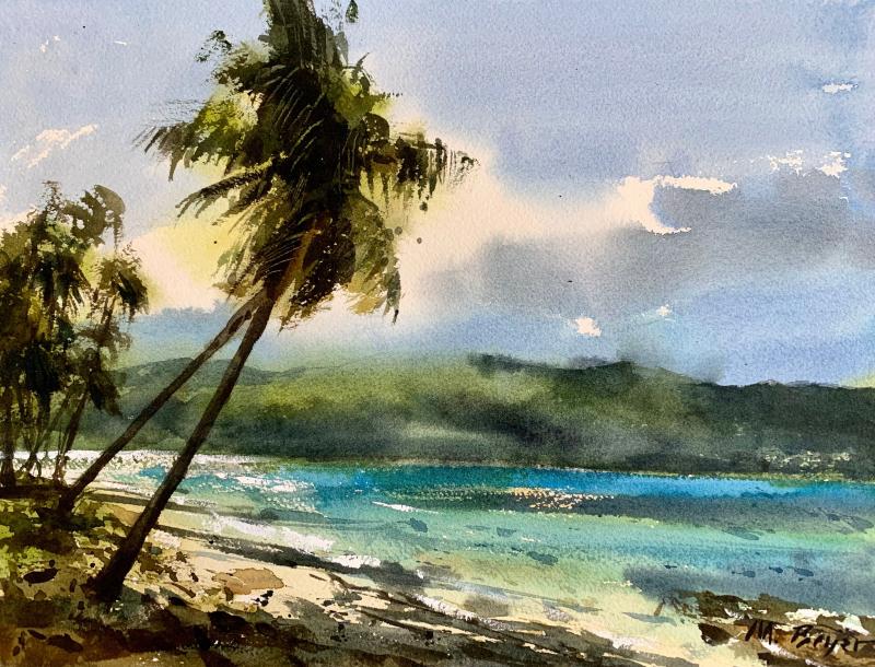 Landschaft aquarellieren